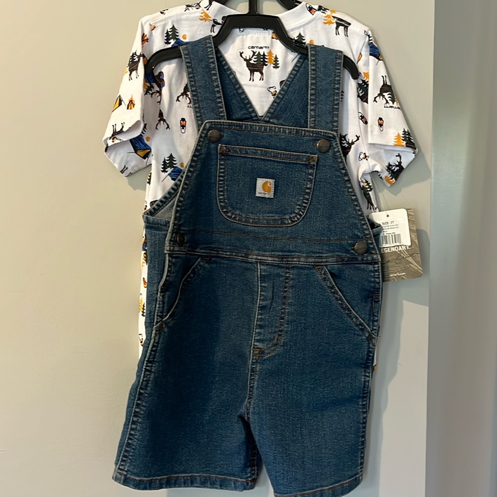 Carhartt shorts overalls 3T